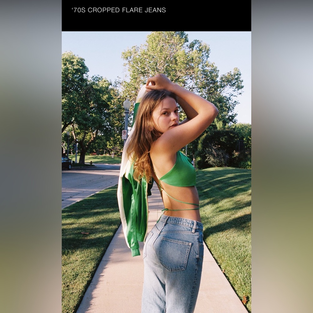 Zara 70s cropped flare jean
